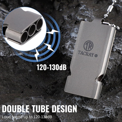 TACRAY Emergency Whistles Lifeguard Safety Whistle with Neck Chain and Keychain for Outdoor Camping Hiking