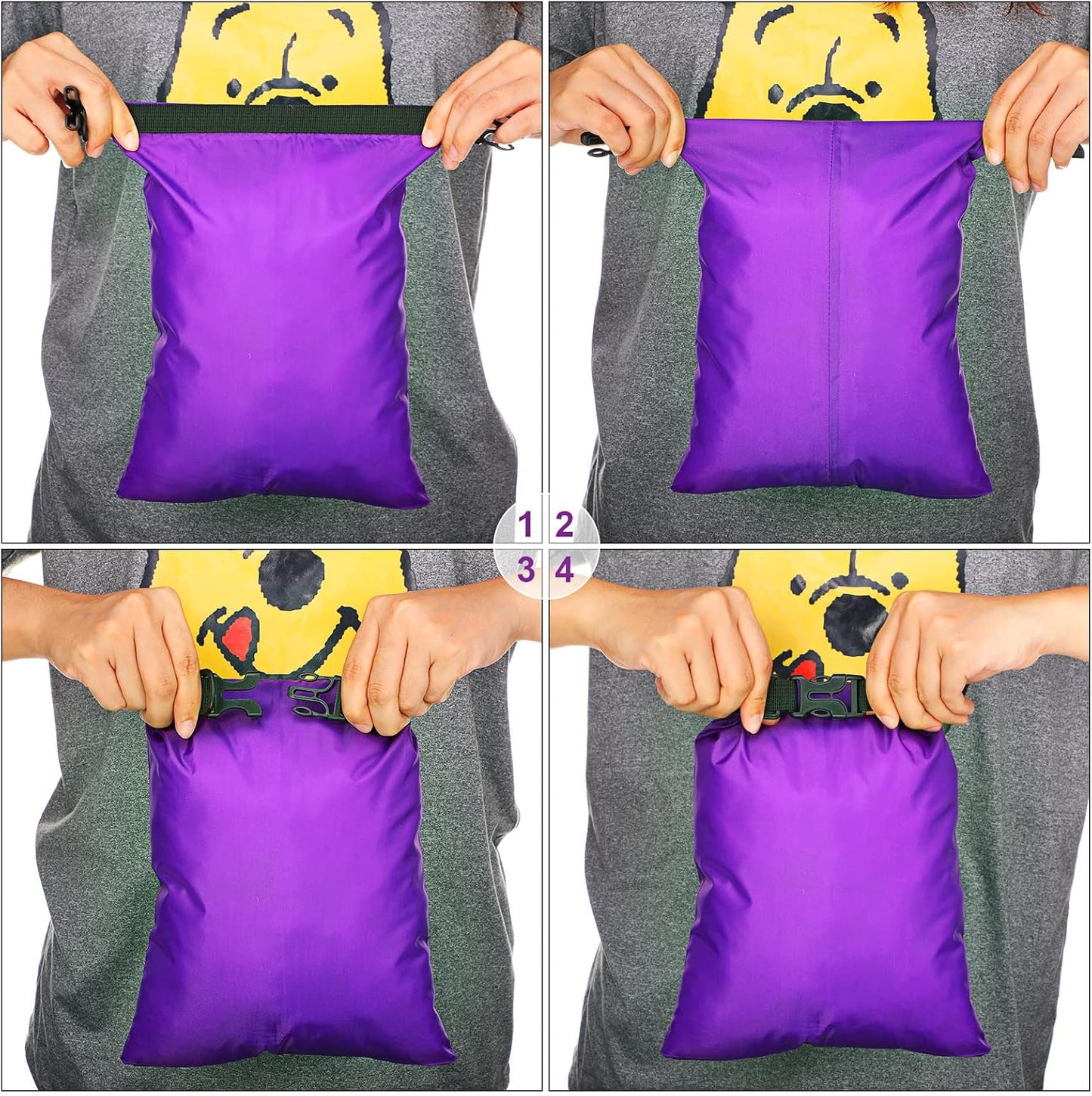 Shappy Waterproof Dry Bag Set 6 Sizes Lightweight Sacks and Long Adjustable Shoulder Strap Outdoor Water Proof Keep Gear Dry Bag Stuff Sacks for Backpacking, Boating, Hiking, Camping