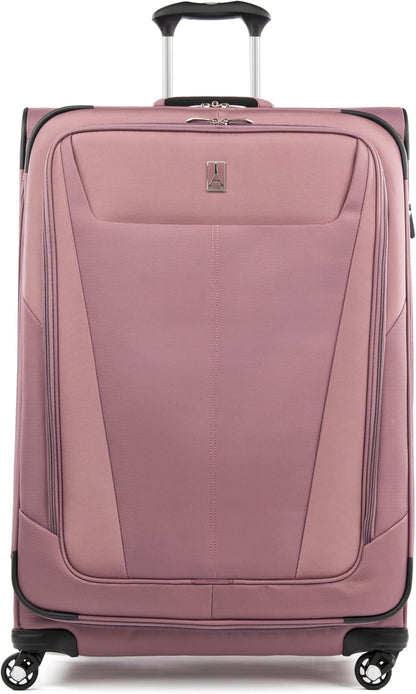Travelpro Maxlite 5 Softside Expandable Checked Luggage with 4 Spinner Wheels, Lightweight Suitcase, Men and Women, Dusty Rose Pink, Checked Large 29-Inch