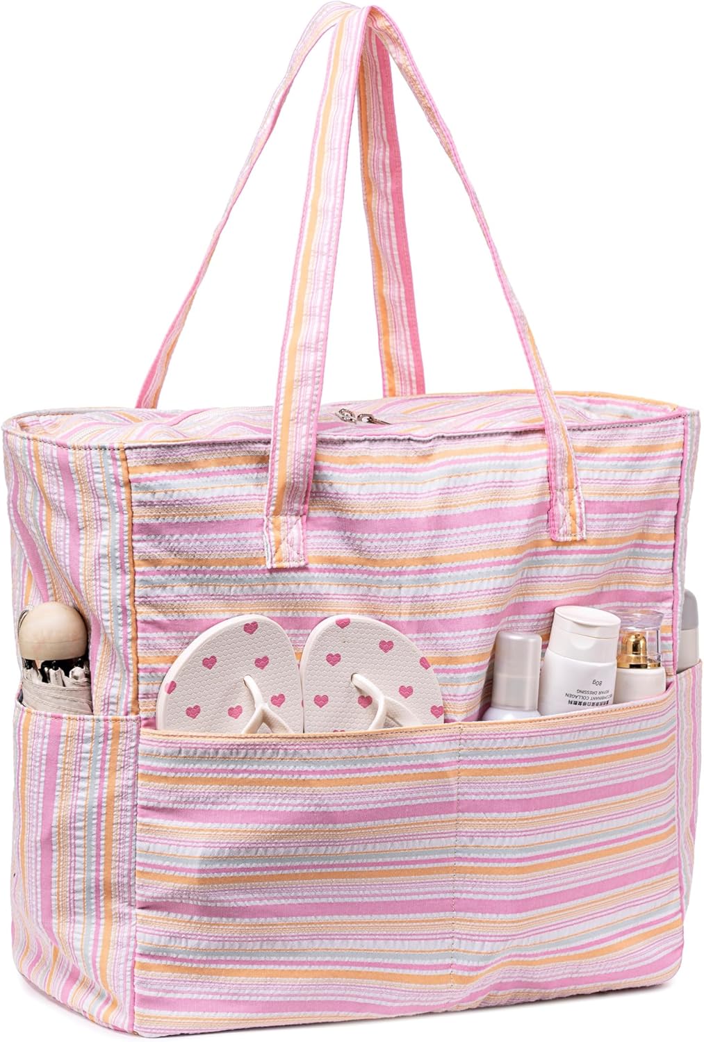 Waterproof Beach Tote Pool Bags for Women Ladies Extra Large Gym Tote Carry On Bag With Wet Compartment for Weekender Travel