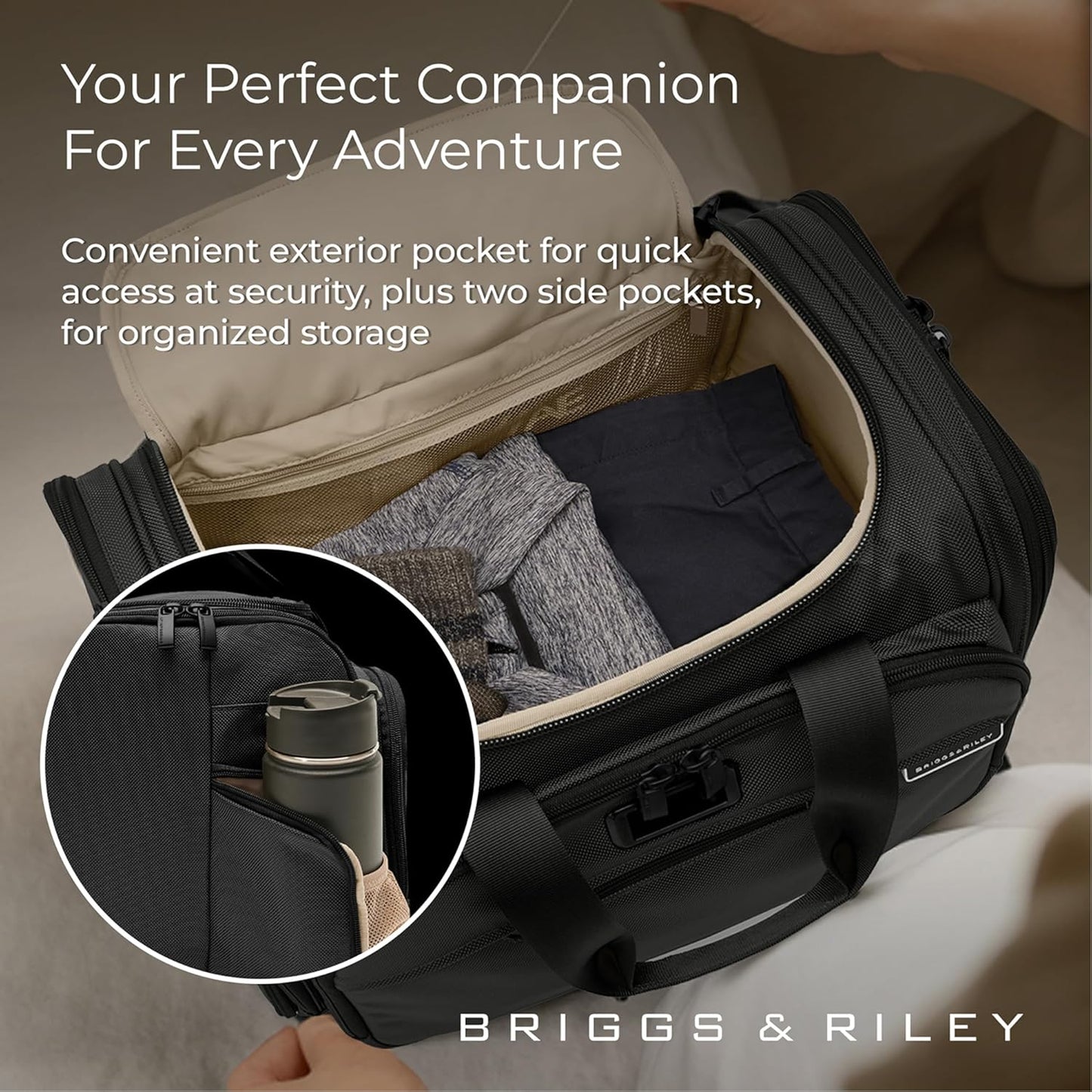 Briggs & Riley Travel Duffel Bag - Weekender & Overnight Luggage for Women & Men, Softside Bag