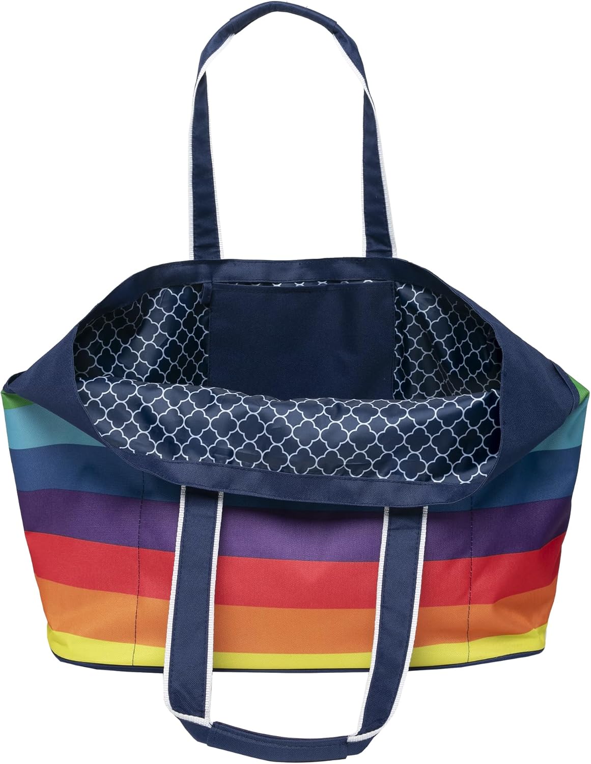 geckobrands Oversized Beach Tote – Large and Stylish Beach Bag with 4 Exterior Pockets and Zippered Internal Compartment