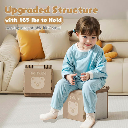 Travel Potty for Toddler with 3 Rolls Liners, 20 Pcs Absorbent Pads, Foldable Car Potty for Toddlers, Portable Potty Seat for Toddler Travel, Portable Potties for Tollder Outdoor and Camping Use