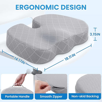 TushGuard Office/Car Seat Cushion, Non-Slip Sciatica & Back Coccyx Tailbone - Image 2