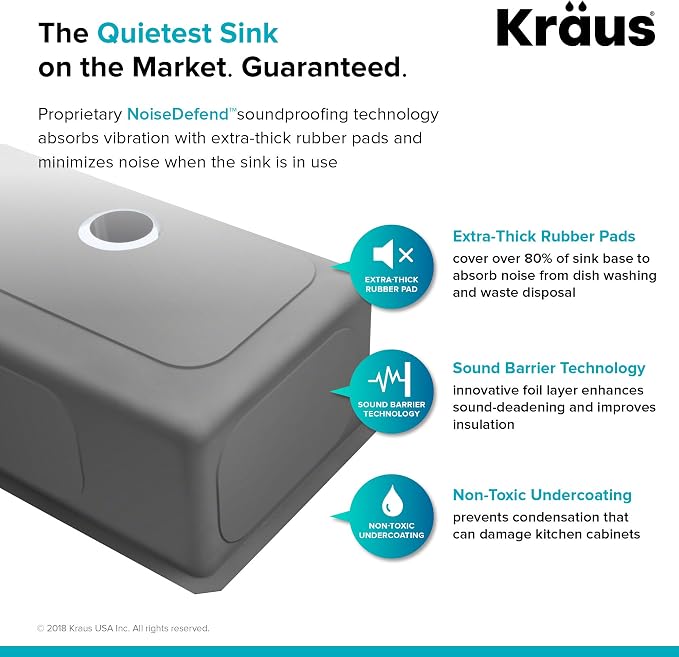 KRAUS Standart PRO™ 23-inch 16 Gauge Undermount Single Bowl Stainless Steel - Image 6