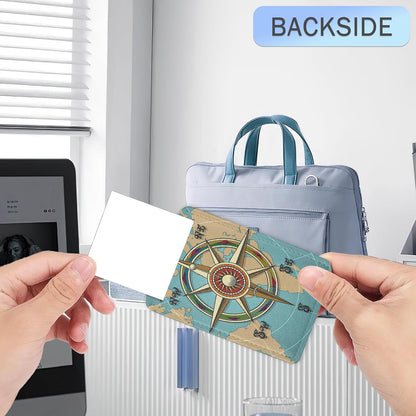 Retro World Map Luggage Tags for Suitcase,Nautical Compass Luggage Tags of Set 2 Leather Identifiers Privacy Cover with Stainless Steel Loop for Women Men Travel Bag Suitcase