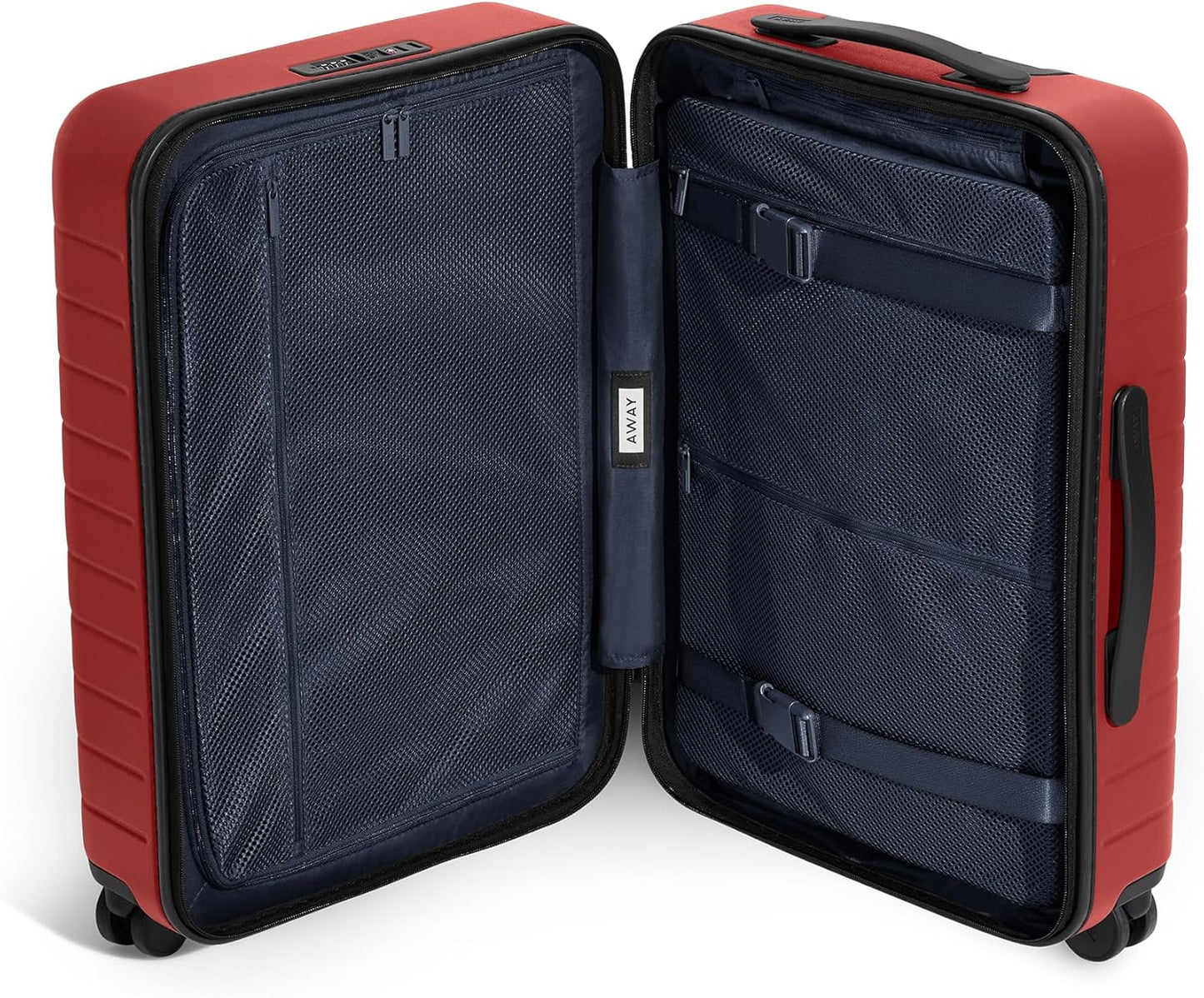 Away Bigger Carry-On Luggage, Lightweight Hardside Large Suitcase with Spinner Wheels, TSA Lock, Airline Approved, Tango Red