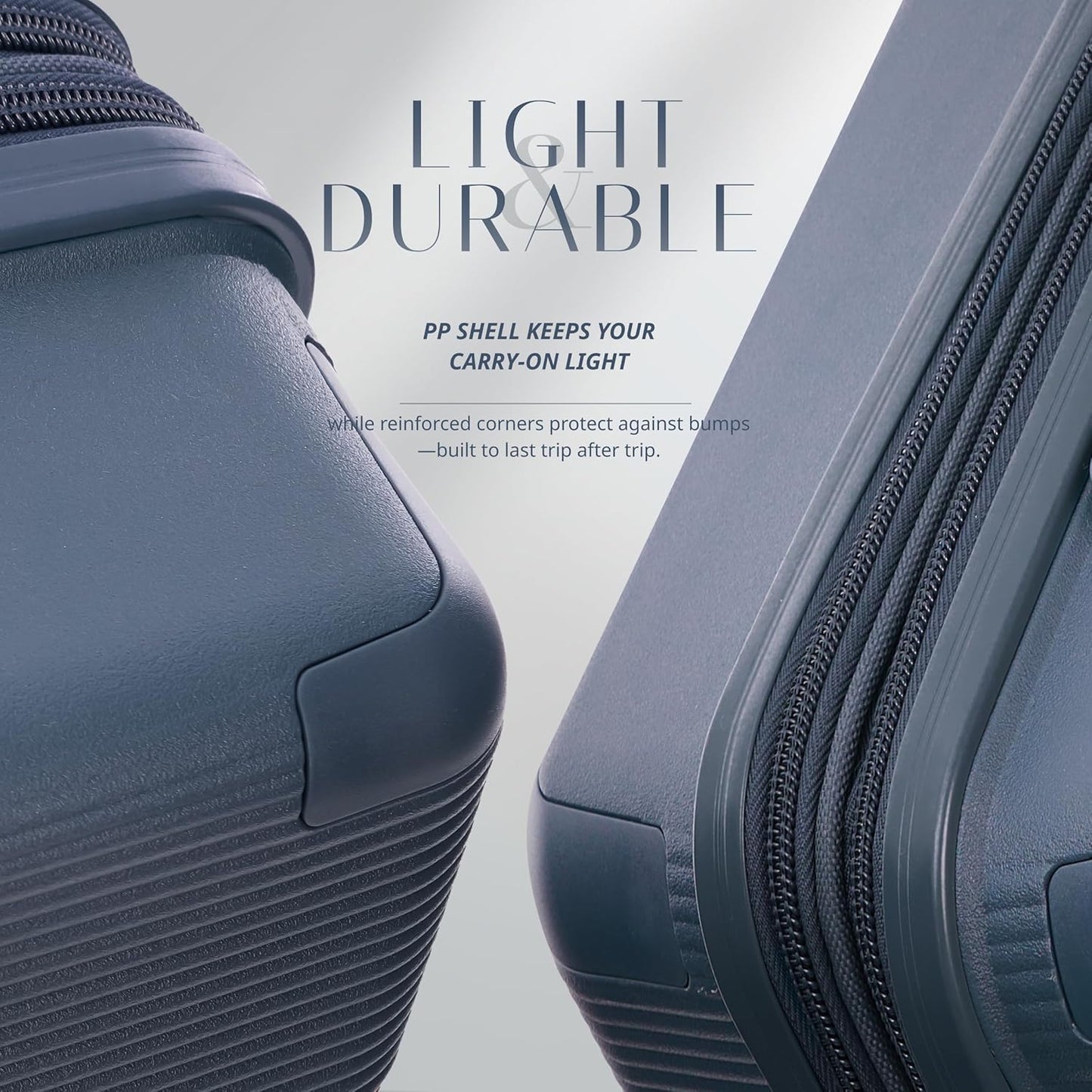 Verage Florence Hardside Carry-On Luggage with Spinner Wheels, Lightweight Expandable Suitcase with TSA Lock, Artist-Inspired Stylish Travel Luggage for Women, 20-Inch, Midnight Blue