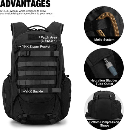 Mardingtop 35L Tactical Backpacks Molle Hiking daypacks for Camping Hiking Military Traveling Motorcycle