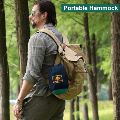 Camping Hammock with Net,Travel Portable Lightweight Hammocks with Tree Straps and Solid D-Shape Carabiners,Parachute Nylon Hammock for Outsides Backpacking Beach Backyard Patio Hiking