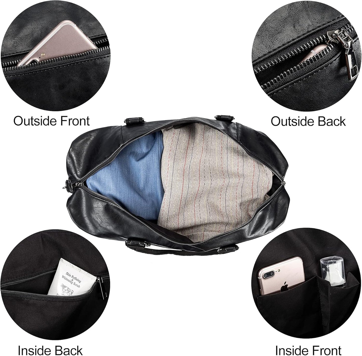 Weekender Overnight Bag Carry On Bag Travel Bag with Shoe Pouch