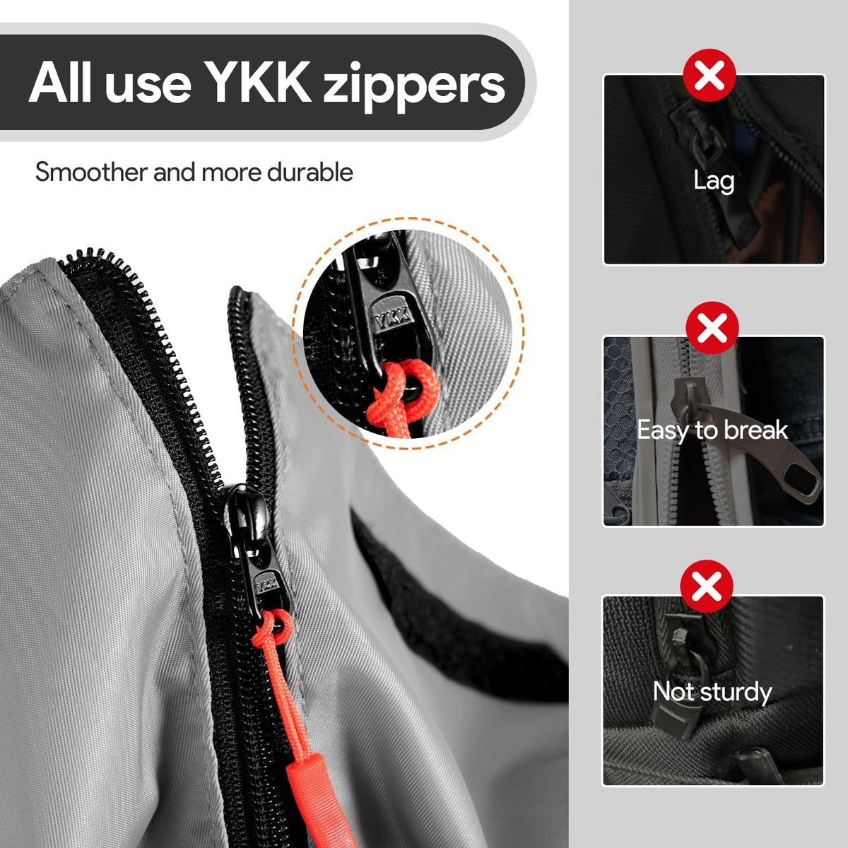 Garment Duffle Bags for Travel, HOMQUIET Convertible Garment Duffel Bag, All YKK Zippers Carry On Garment Bags, 2 in 1 Hanging Waterproof Suit Travel Bag with Shoe Compartment, for Men Women, Grey