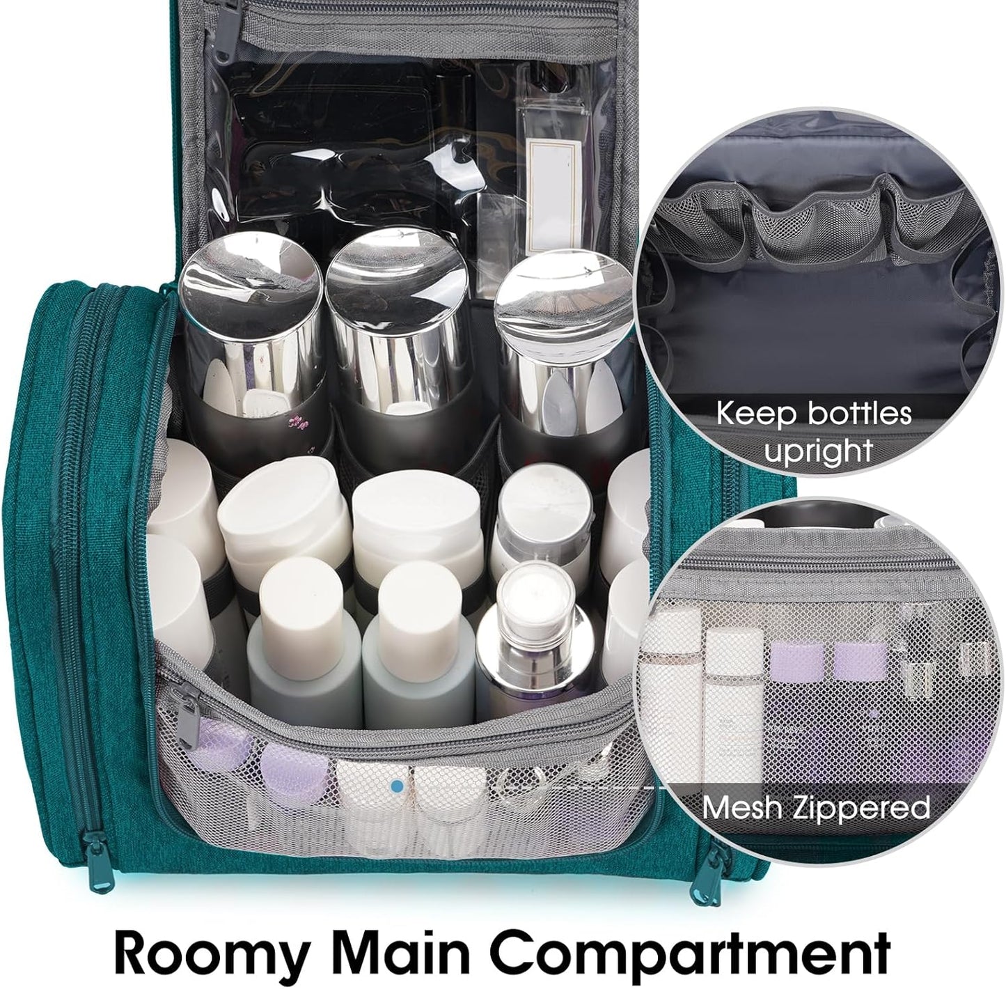 Narwey Hanging Toiletry Bag for Women Travel Makeup Bag Organizer Toiletries Bag for Cosmetics Essentials Accessories