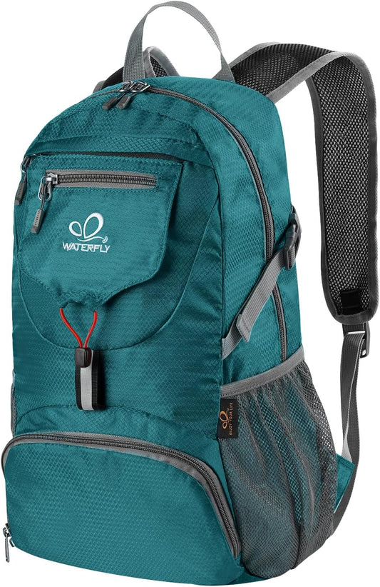 WATERFLY Small Lightweight Packable Backpack: 20l Ultra Light Foldable Travel Hiking Camping Daypack Day Pack for Man Woman