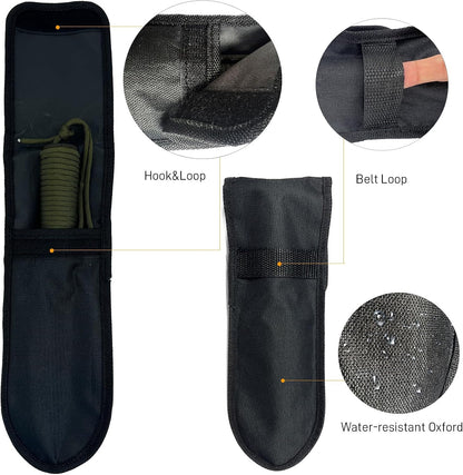 Small Camping Shovel, 9 in 1 Mini Hand Shovel, Portable Backpacking Trowel, Ultralight Compact Multitool for Camping, Gardening, Outdoor Survival, Black