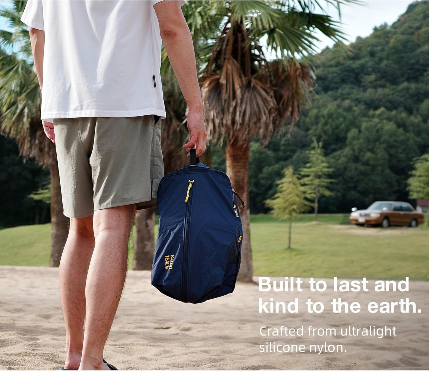 Ultralight Travel Shoe Bag 10L, Fits 2 Pairs Shoes, Large Water-Resistant Packing Cube.