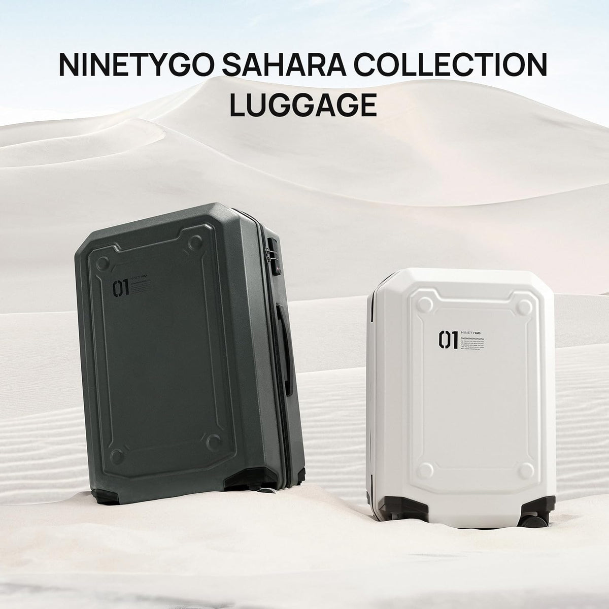 NINETYGO Carry On Luggage 22x14x9 Airline Approved, Carry On Suitcase with Smooth Double Spinner Wheels, Hard Shell PC+ABS Suitcase Carry-On, Lightweight Travel Luggage, TSA Approved (Green, Sahara)