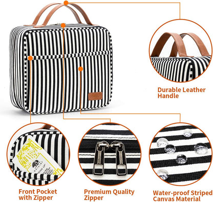 Hanging Travel Toiletry Bag,Large Capacity Cosmetic Travel Toiletry Organizer for Women with 4 Compartments & 1 Sturdy Hook,Perfect for Travel/Daily Use/Christmas