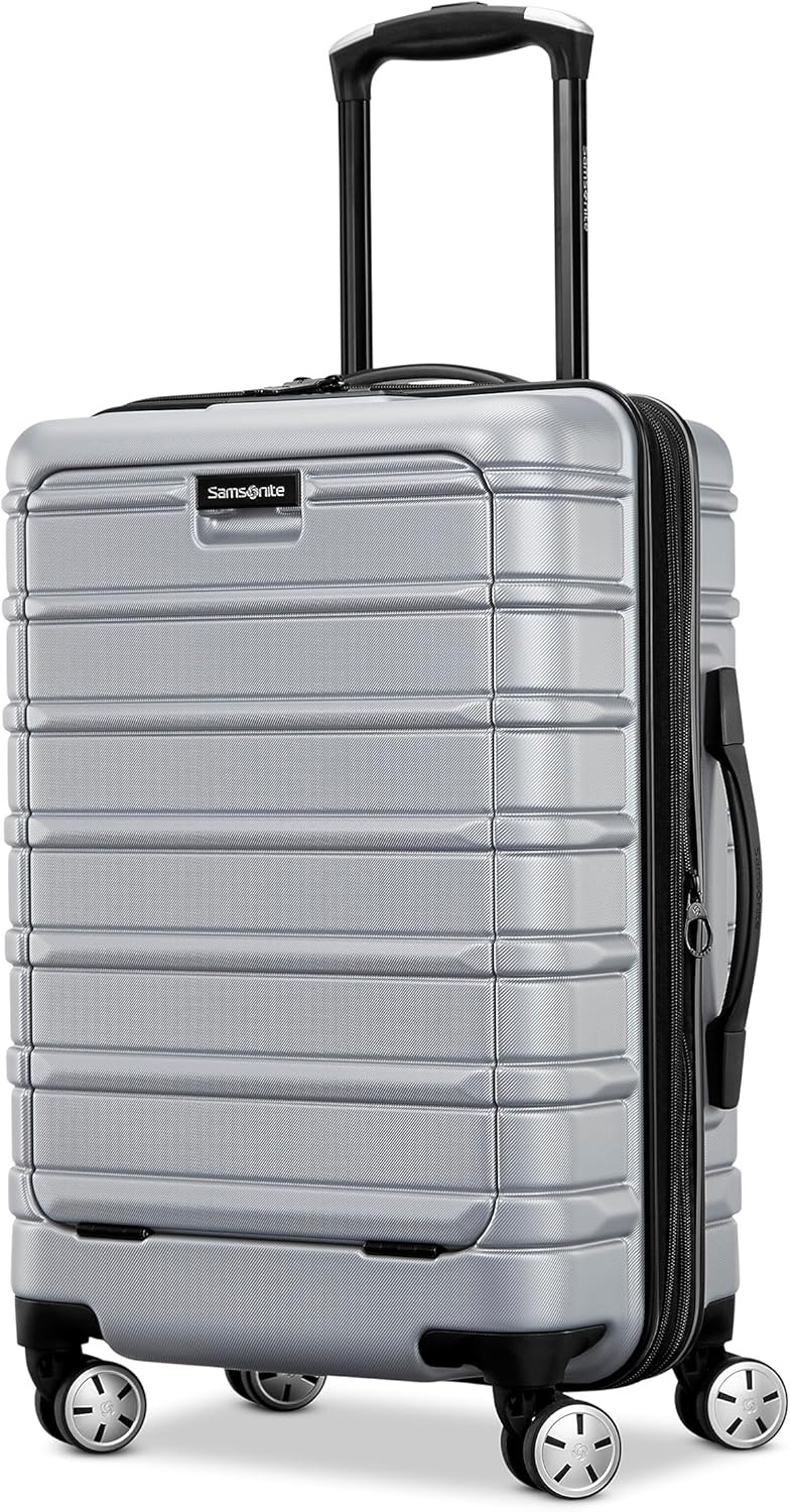 Samsonite Omni 2 PRO Hardside Expandable Luggage with Spinners, Arctic Silver, Carry-on
