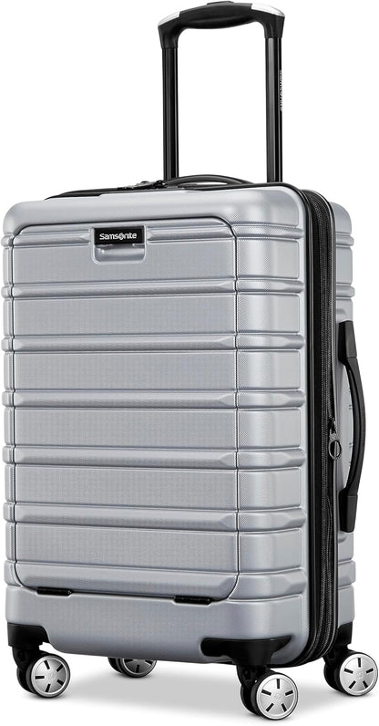 Samsonite Omni 2 PRO Hardside Expandable Luggage with Spinners, Arctic Silver, Carry-on