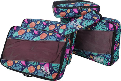 5 Set Packing Cubes for Travel Large Suitcase Luggage Organizer Bags Travel Accessories Vacation 4 Cubes 1 Laundry Pouch Bag