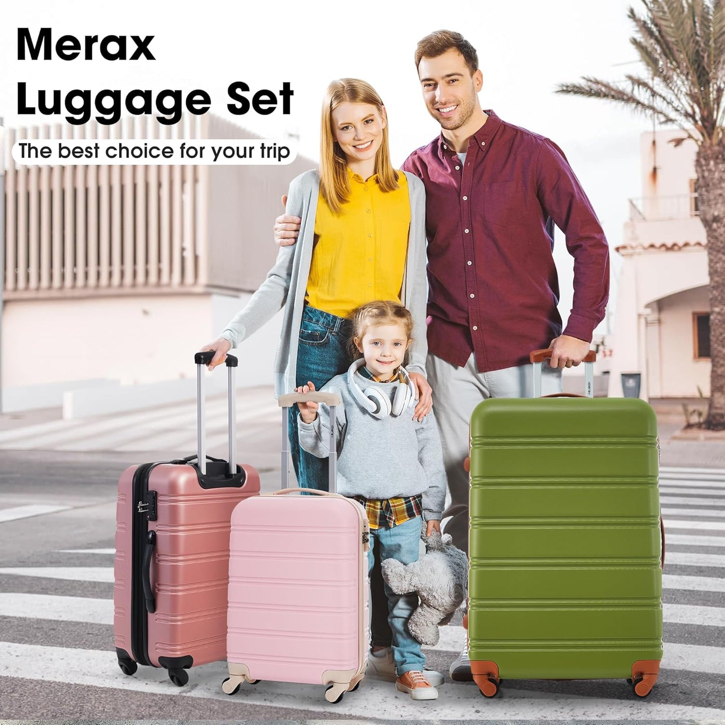 Merax Luggage sets of 2 Piece 20 28 IN Carry on Luggage Hard Case White Pink Luggage Expandable Checked Luggage Suitcase Set with Wheels
