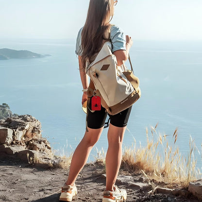 Spider on Spider Web Luggage Tag for Suitcase Set of 2 PU Leather Cute Luggage Tags with Stainless Metal Loop ID Label Privacy Flap Suitcase Tags for Women and Men Travel