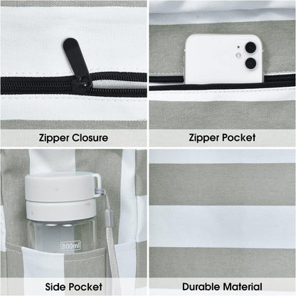 Becokan Beach Bags for Women Large Waterproof Beach Tote Bag Zipper Beach Bags Waterproof Sandproof Swim Pool Bag Large Tote