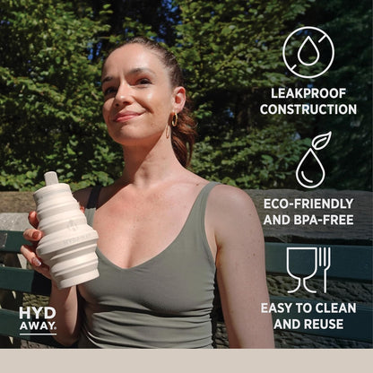 HYDAWAY 17oz Collapsible Water Bottle - BPA-Free, Leakproof, Lightweight, and Space-Saving - Perfect for Travel, Hiking, and Everyday Hydration