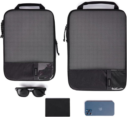 BAGSMART 6 Set Compression Packing Cubes - Lightweight Travel Essentials, Durable Luggage Organizer