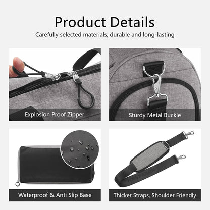 TOPDesign Gym Bag for Women, Duffel Bag with Shoe Compartment & Wet Pocket for Travel Sports (M Peony)