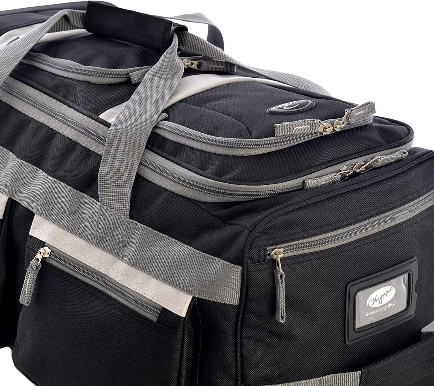 Olympia U.S.A. 29 inch Jumbo Size 8 Pockets Wheeled Rolling Duffel Bag Water Resistant Luggage Lightweight Travel Suitcase with Retractable Handle