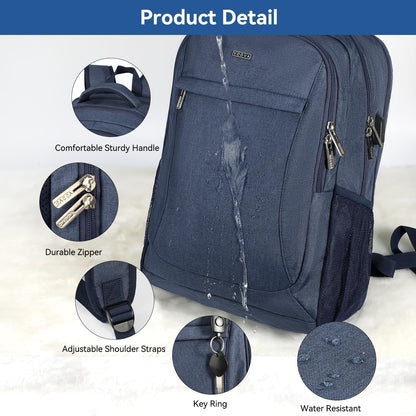 Voova Travel Laptop Backpack, Business Work Laptop Backpack for Women & Men with USB Charging Port, Waterproof Slim Durable College Computer Bag Fits 15.6 Inch Laptops and Notebook, Blue