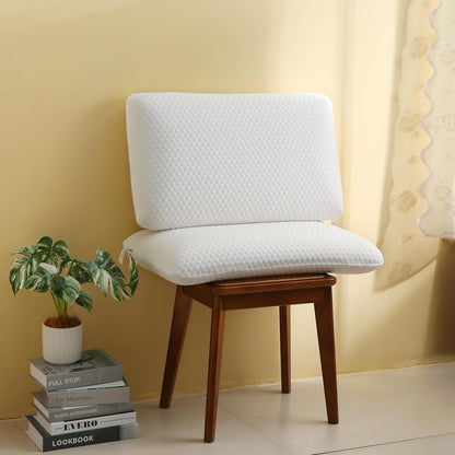 Memory Foam Bed Pillows, Pillow for Side and Back Sleeper, Pillow for Neck Pain Relief, Washable Removable Cover, Soft, White (Standard)