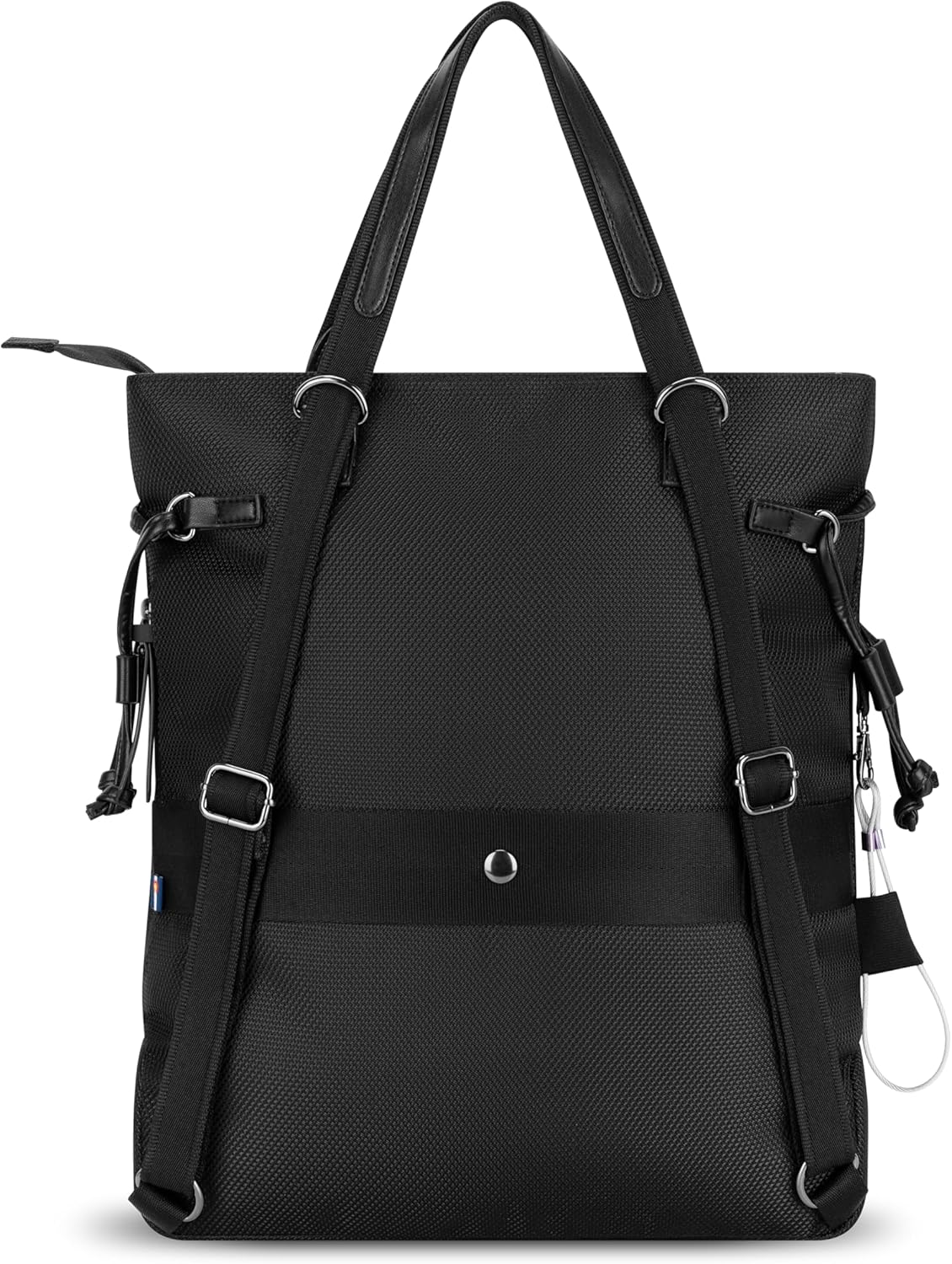 Sherpani Tempest, Anti Theft Convertible Backpack Tote, 14L Travel Backpack, Travel Gifts for Women, Handbags, RFID Protection, Metal Hardware, Fits 15” Laptop (No Sleeve) (Carbon)