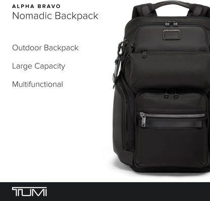 TUMI - Alpha Bravo Nomadic Backpack - Men's Durable Carry On Bag - 18.8" X 15.0" X 9.0" - Fits up to 15" Laptop - Black