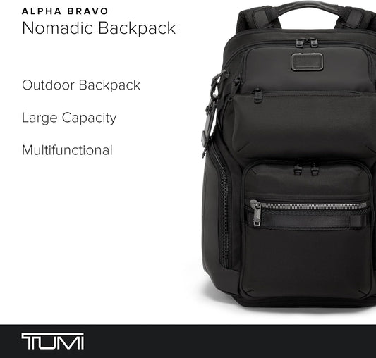 TUMI - Alpha Bravo Nomadic Backpack - Men's Durable Carry On Bag - 18.8" X 15.0" X 9.0" - Fits up to 15" Laptop - Black