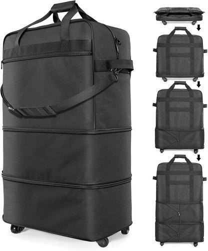 Suitcases with Wheels, Expandable Foldable Luggage Bag