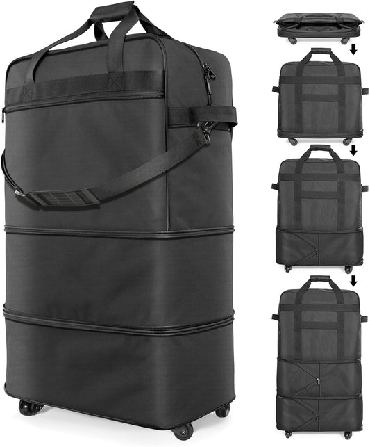 Suitcases with Wheels, Expandable Foldable Luggage Bag