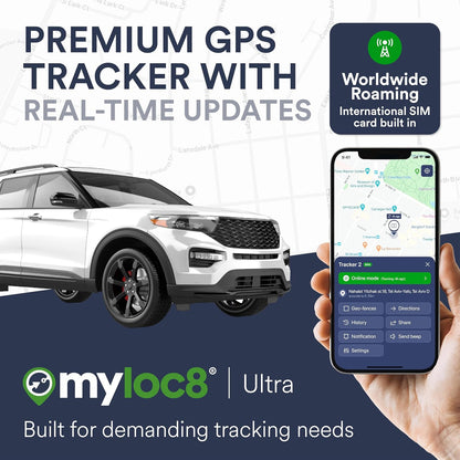 Ultra GPS Tracker for Vehicles – Rugged Waterproof GPS Locator for Cars, Trucks, Hidden Tracking Device, 4G LTE, Real-Time Updates, Long Battery Life (4-Mо Subscription Included)