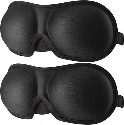 3D Eye mask for Sleeping,Machine Washable, Sleep Mask for Women, Blinder Blindfold Airplane (Black+Black)