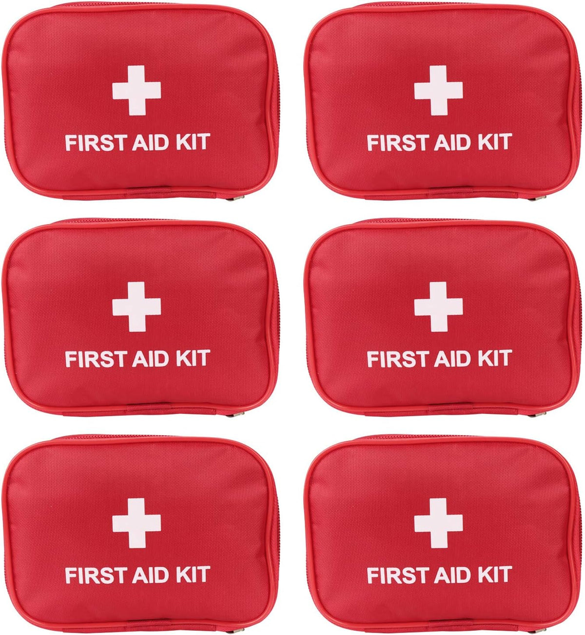 AOUTACC 6 Pack Empty First Aid Kit Bag, Lightweight Empty First Aid Bag for Emergency at Home, Office, Car, Outdoors, Boat, Camping, Hiking(Bag Only)