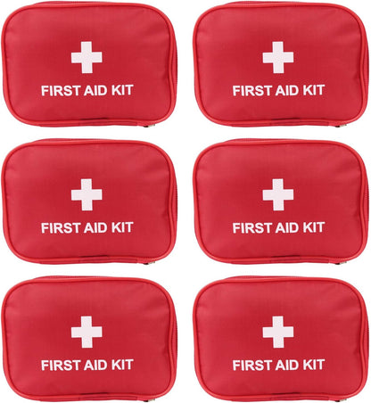 AOUTACC 6 Pack Empty First Aid Kit Bag, Lightweight Empty First Aid Bag for Emergency at Home, Office, Car, Outdoors, Boat, Camping, Hiking(Bag Only)