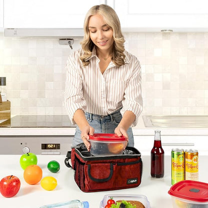 opux Lunch Bag Women Insulated, Adult Lunch Box Cooler, Lunch Box - Image 4