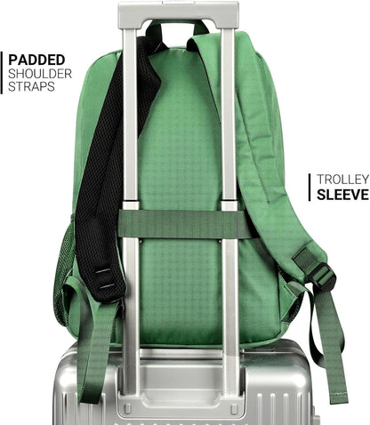 ZORFIN 26L Backpack for College, and Travel: Water Resistant Bookbag - Lemon Green