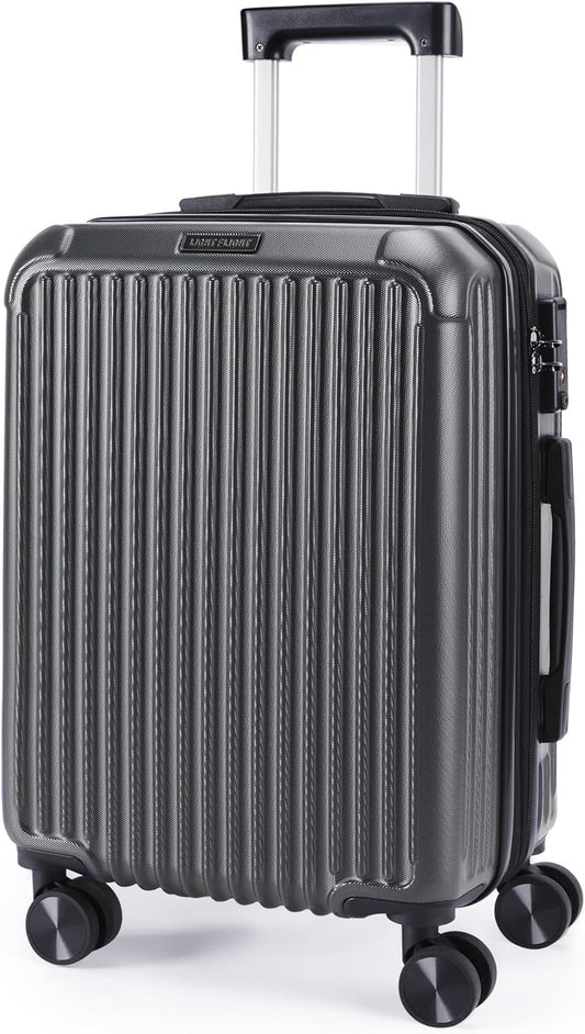 LIGHT FLIGHT Carry On Luggage 22x14x9 Airline Approved, Durable Hard Shell Carry On Suitcases with Wheels, Expandable Hardside Lightweight Travel Luggage with TSA Lock 20 Inch Carry on, Glacier Gray