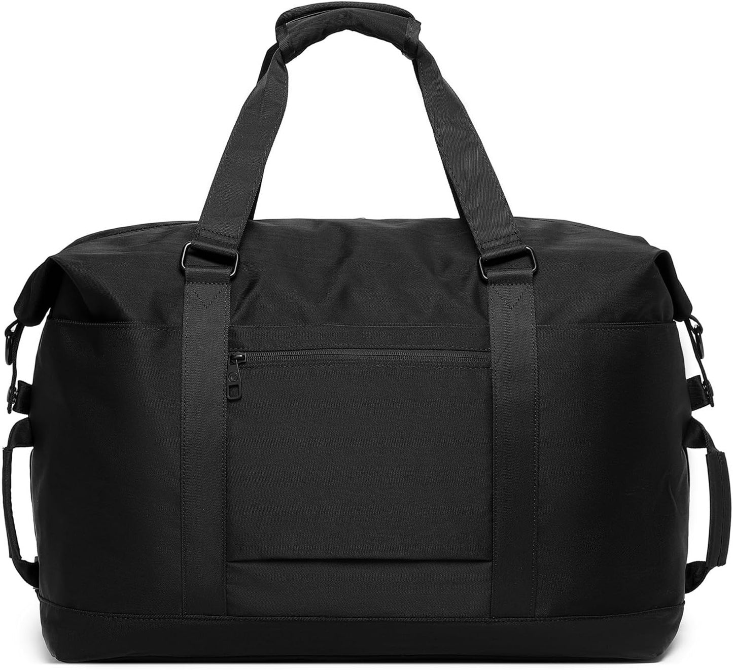 SUNNY BIRD Duffel with Utility Pouch, 40L Weekender Overnight Bag with Shoe Compartment for Travel and Sports (Black)
