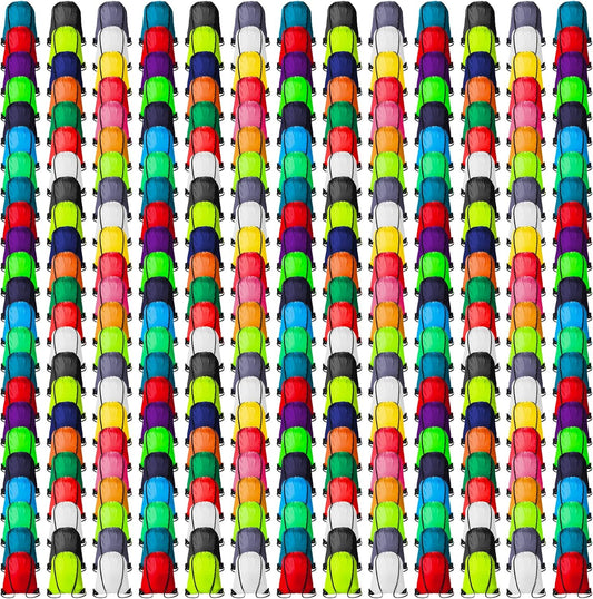 300 Pieces Drawstring Backpack Bags Sports Sackpack Bulk Cinch Gym Bag For Women Men Outdoor Sports Backpack(20 Colors)