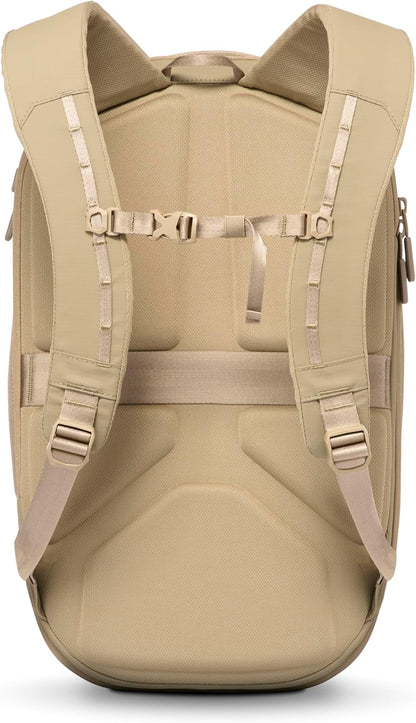 NOMATIC Navigator RS Pack - 15L w/ 6L Built-In Expansion - Water Resistant Coated Ripstop - Anti Theft Backpack - Laptop Bag - Computer Backpack (Sand)