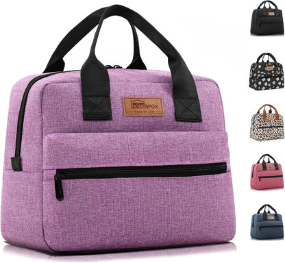 HOMESPON Insulated Lunch Bag for Women Men Lunch Box Cooler Lunch Tote for Work Picnic (Purple)